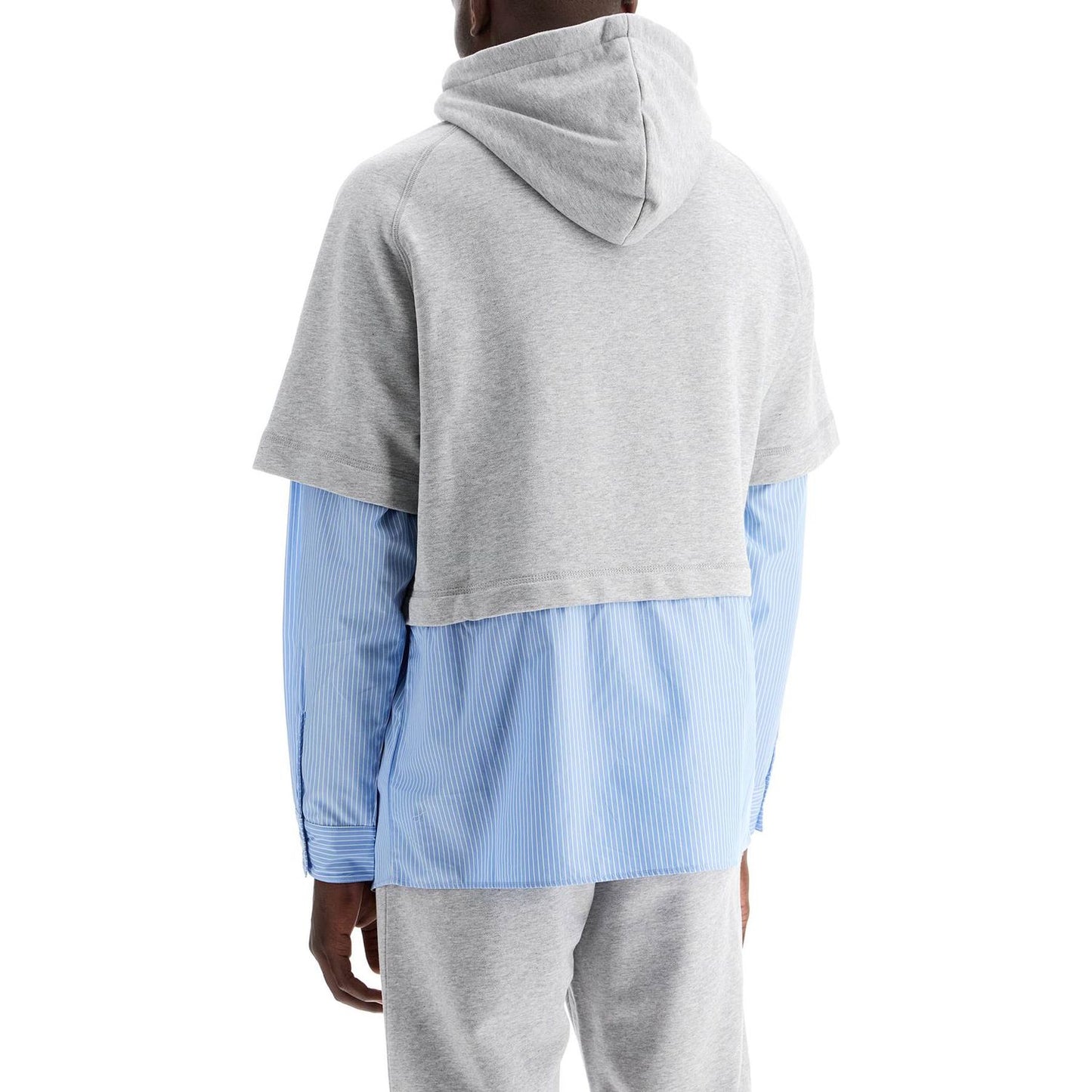 Moschino hybrid sweatshirt with shirt bottom