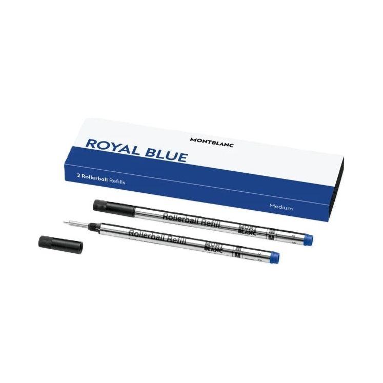 MONTBLANC Mod. ROYAL BLUE - REFILLS ROLLER BALL PEN - MEDIUM - 2 PCS FASHION ACCESSORIES