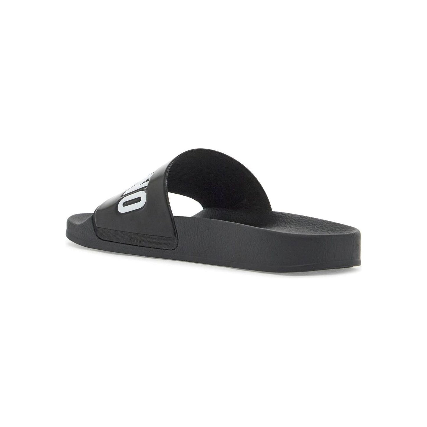 Moschino rubber slides with logo branding