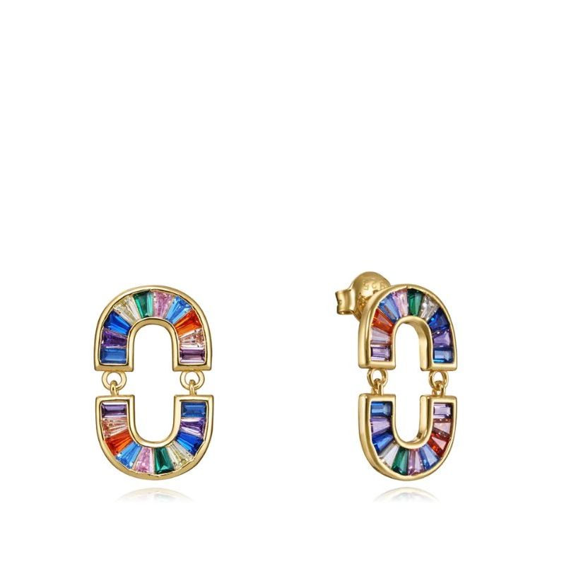 VICEROY JEWELS Mod. 13171E100-39 multicolored stone earrings in silver 925, elegant design with official packaging, perfect for ladies.