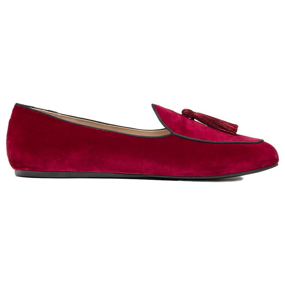 Charles Philip Red Velvet Loafer