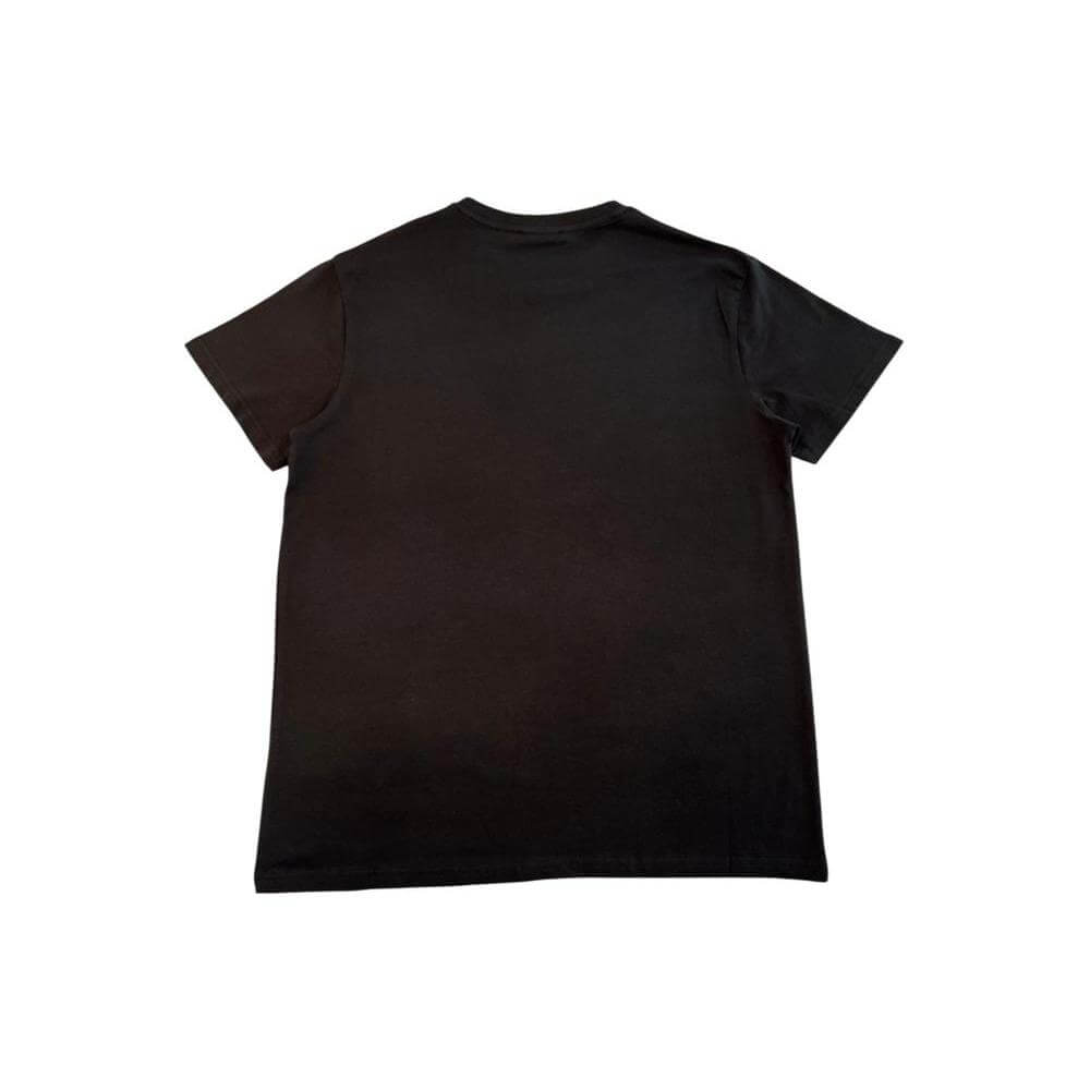 Back view of Iceberg black cotton men's t-shirt showcasing simple design and premium fabric.