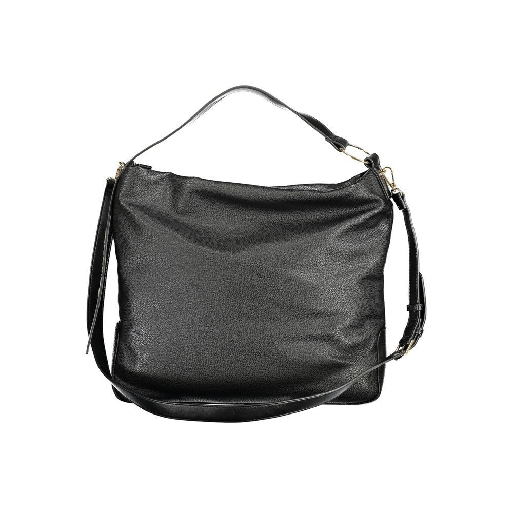 Valentino Bags black polyethylene women's handbag with single handle and removable shoulder strap