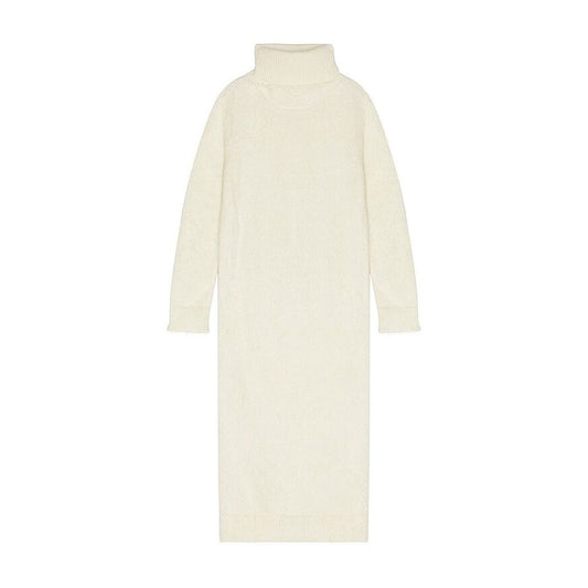 Saint Laurent White Mohair Casual Dress
