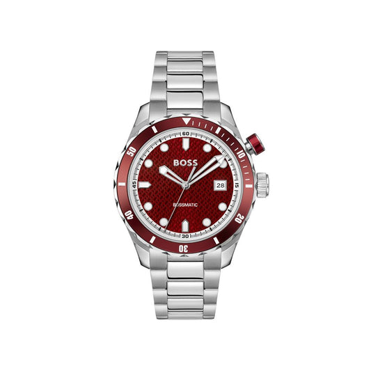 Hugo Boss Gray Stainless Steel Dress Watch 1728,67434610848,Accessories,Dress Watches - Watches - Accessories,Gray,Hugo Boss,Men,New with tags,Watches - Accessories