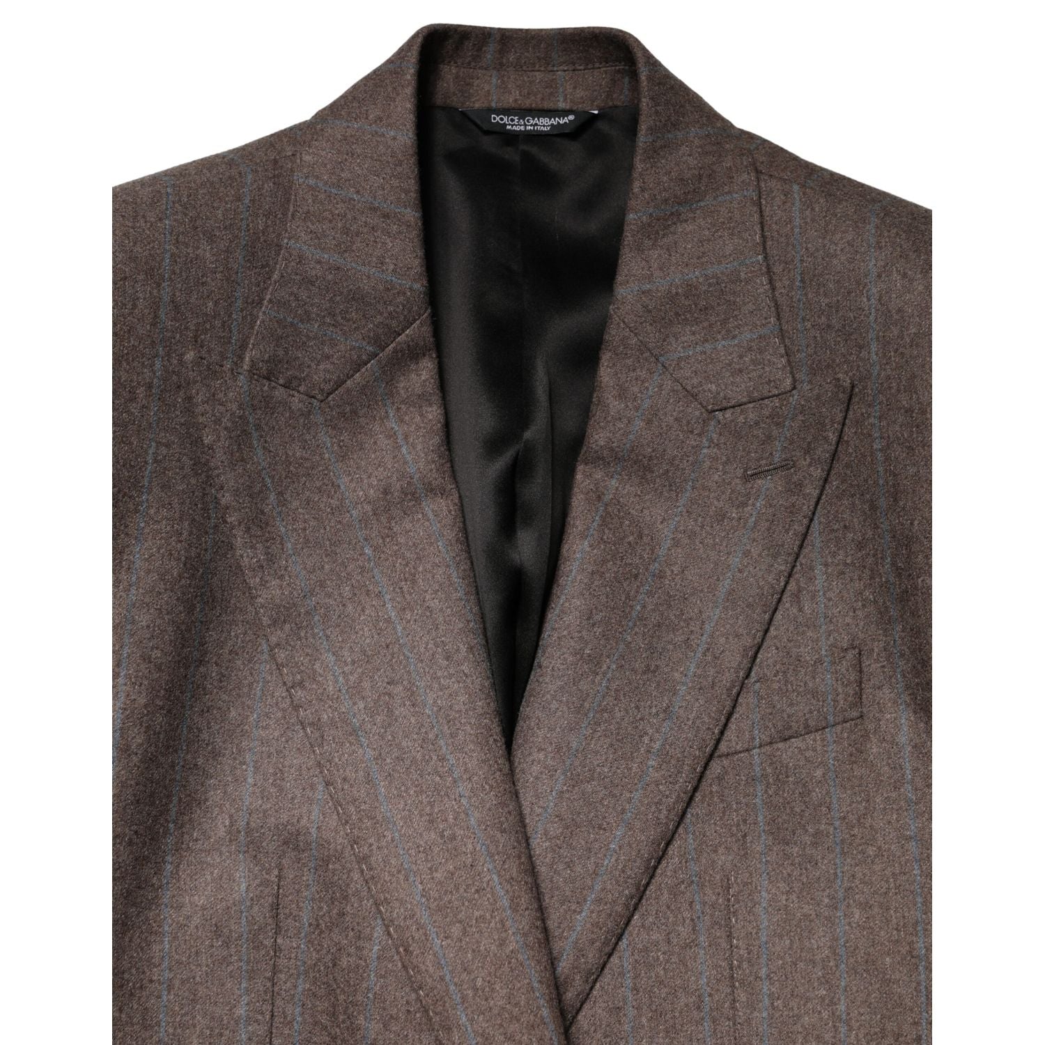 Dolce & Gabbana Brown Stripes Single Breasted Blazer
