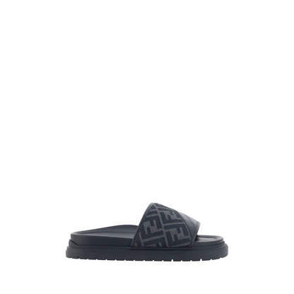 Fendi Gray Polyamide Sandals