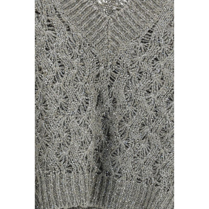 Brunello Cucinelli Bicolor Silk Sweatshirt