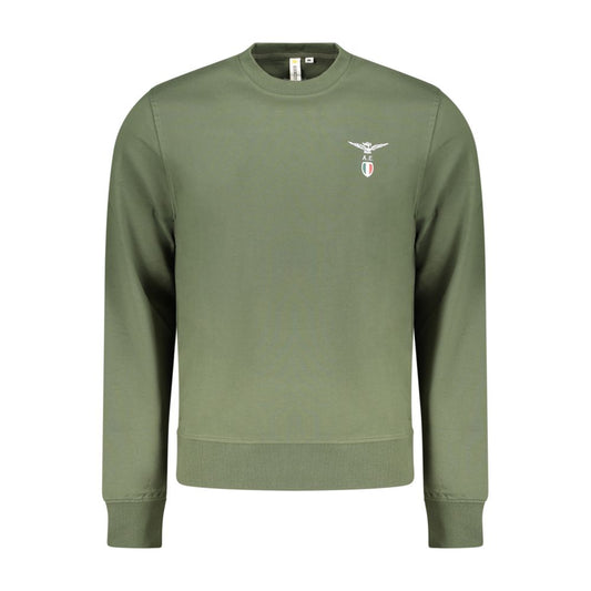 Accademia Militare Verde Cotton Men Sweatshirt 1728,3XL,67403481248,Accademia Militare,Clothing,Green,L,M,Men,New with tags,S,Sweaters - Clothing,Sweatshirts - Sweaters - Clothing,XL,XXL