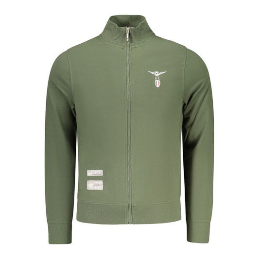 Accademia Militare Verde Cotton Men Sweatshirt 1728,3XL,67403481248,Accademia Militare,Clothing,Green,L,M,Men,New with tags,S,Sweaters - Clothing,Sweatshirts - Sweaters - Clothing,XL,XXL