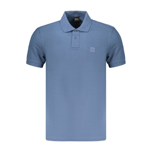 Hugo Boss Blue Cotton Polo Shirt 1728,3XL,67403481248,Blue,Clothing,Hugo Boss,L,M,Men,New with tags,Polo Shirts - T-Shirts - Clothing,S,T-Shirts - Clothing,XL,XXL