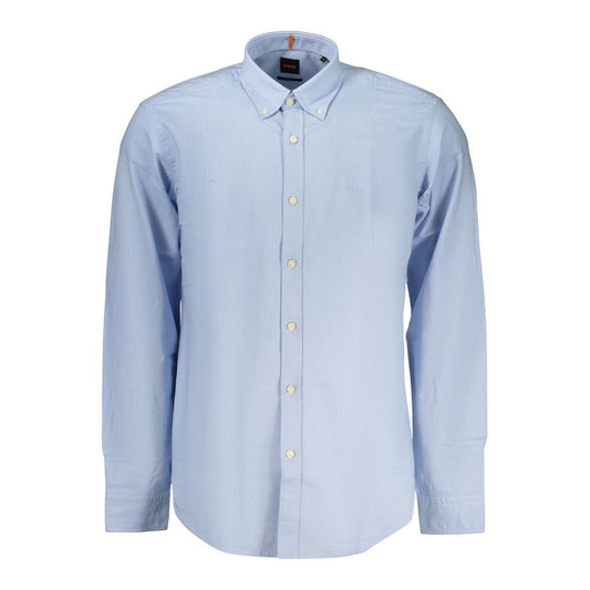 Hugo Boss Blue Cotton Dress Shirt 1728,3XL,67403481248,Blue,Clothing,Dress Shirts - Shirts - Clothing,Hugo Boss,L,M,Men,New with tags,S,Shirts - Clothing,XL,XXL