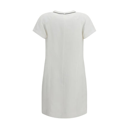 Brunello Cucinelli White Viscose Casual Dress