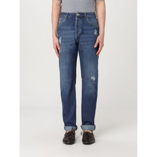 Brunello Cucinelli Blue Denim Straight-Leg Jeans