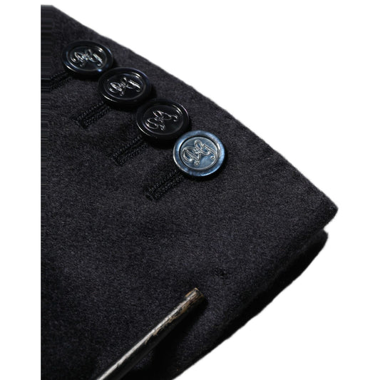 Dolce & Gabbana Blue Cashmere Single Breasted Blazer Jacket