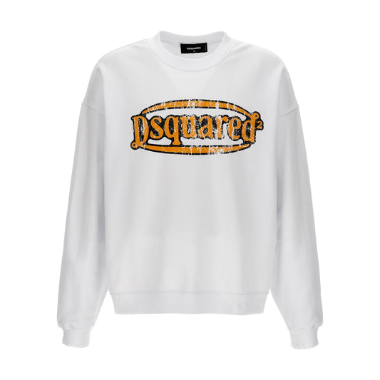 Dsquared² White Cotton Sweatshirt