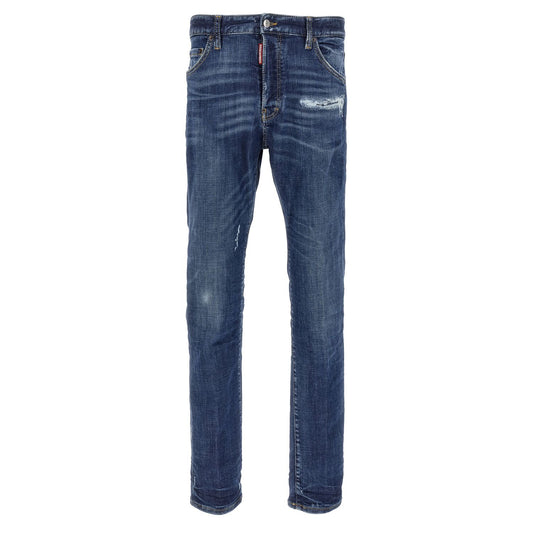 Dsquared² Blue Cotton Slim Fit Jeans