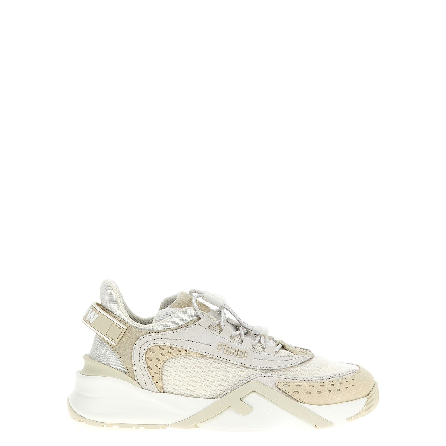 Fendi White Polyester Athletic Sneakers