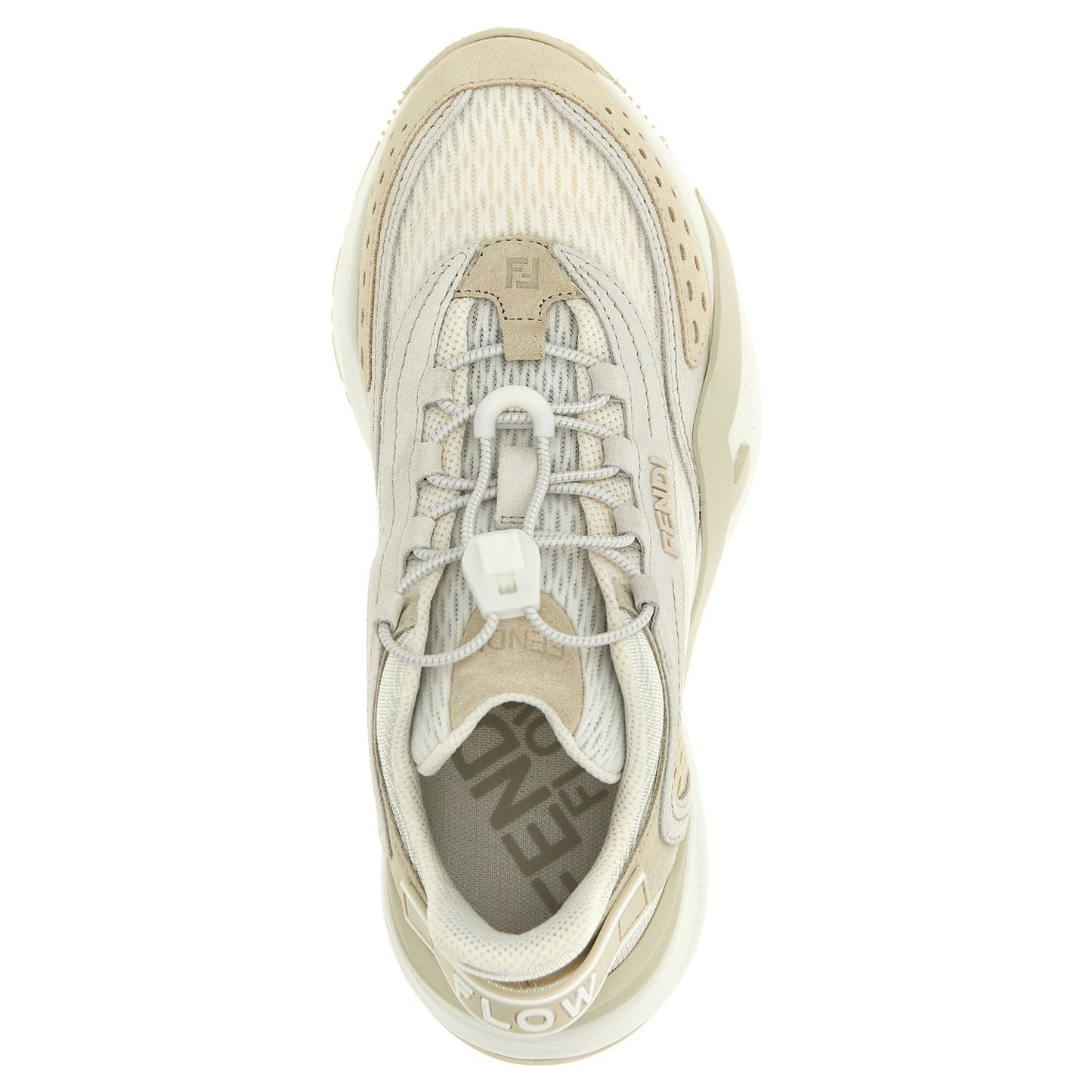 Fendi White Polyester Athletic Sneakers