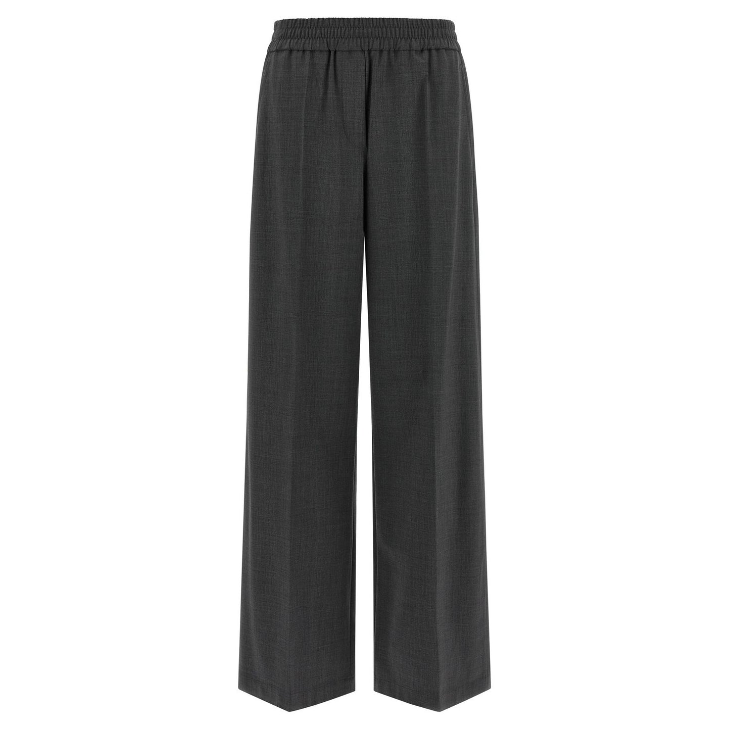 Brunello Cucinelli Gray Virgin Wool Flared Pants