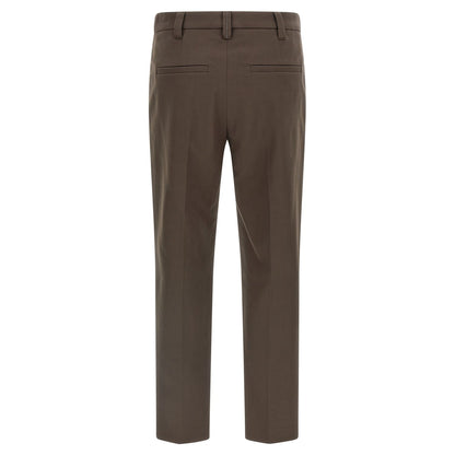 Brunello Cucinelli Brown Cotton Casual Pants