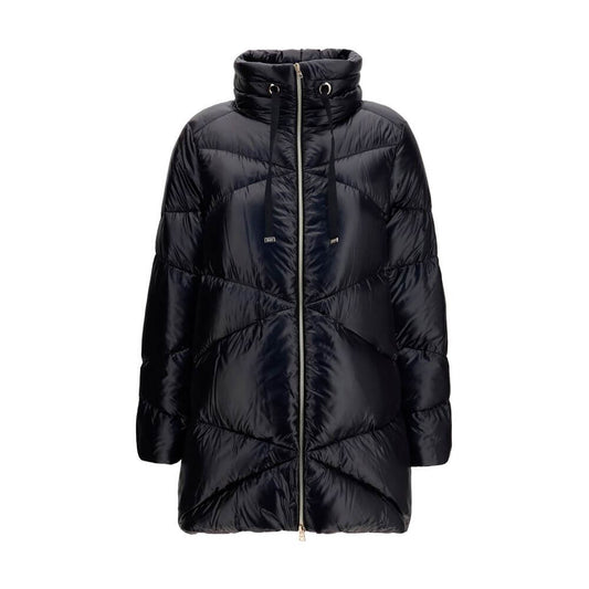 Herno Black Goose Down Full-Length Jacket