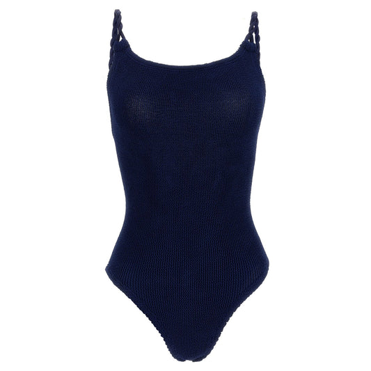Hunza G Blue Polyamide One-Piece Swimsuit