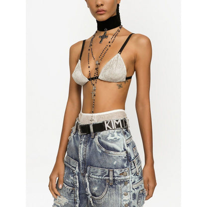 Dolce & Gabbana logo-lettering Leather Belt