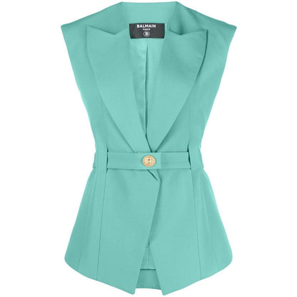 Balmain Sleeveless belted jacket Jackets