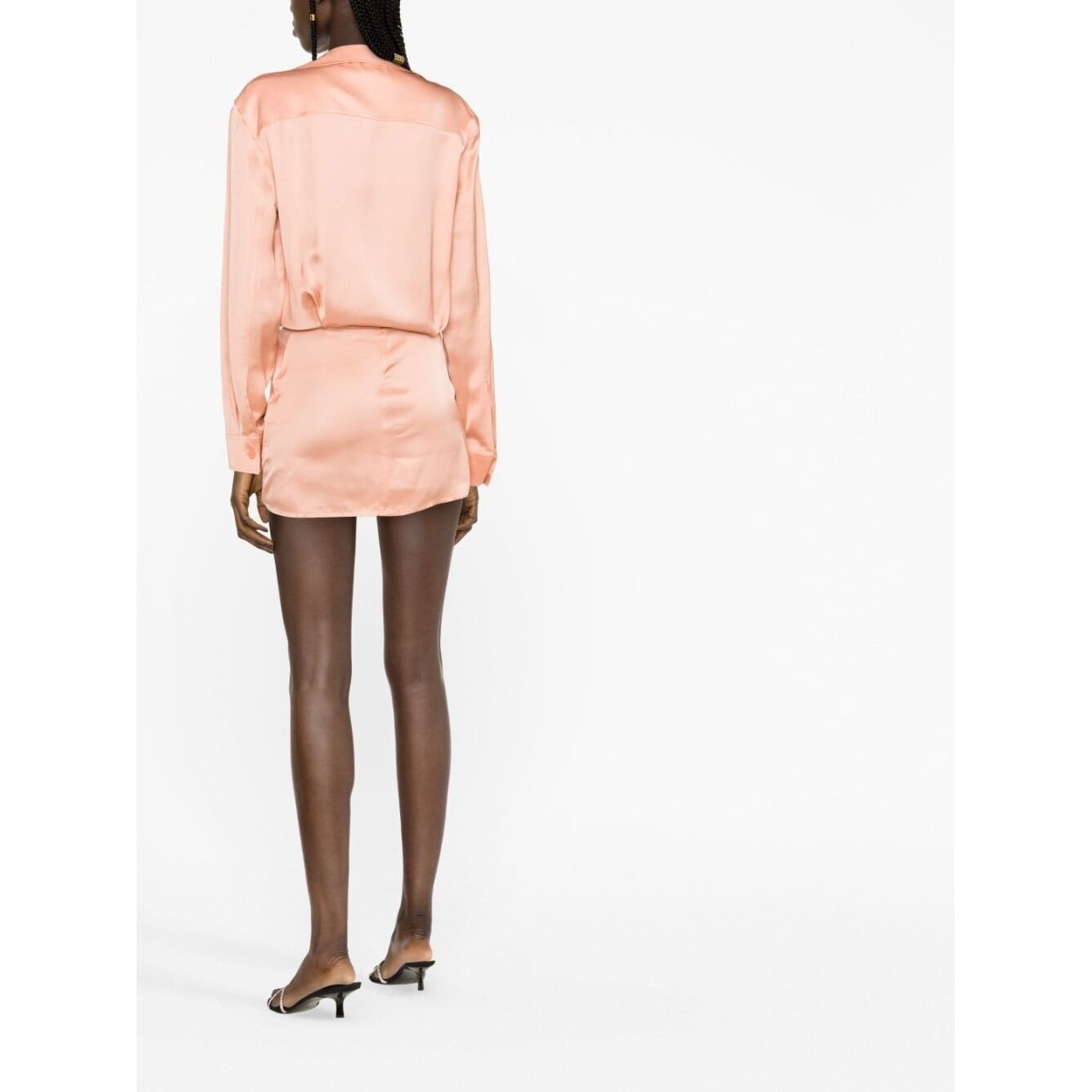 Off White twist-detail shirt dress