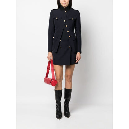 Alexander McQueen wool-cotton blend mini wrap skirt Skirts