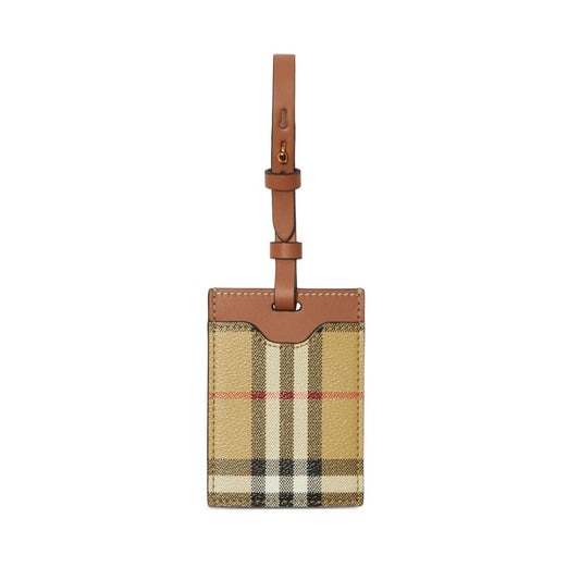 Burberry checkered luggage tag