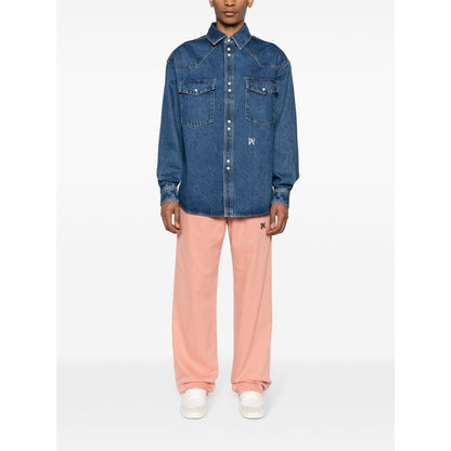 Palm Angels Shirts Blue Shirts