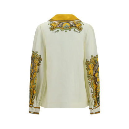 Alemais Beige Linen Pattern Shirt