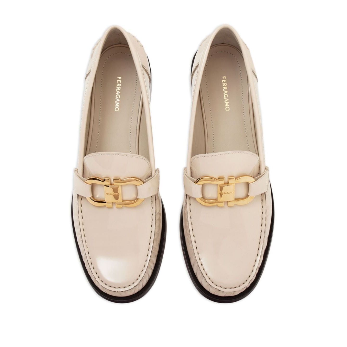 Ferragamo Gancini leather loafers Moccasins