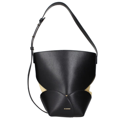 Jil Sander Black Leather Crossbody Bag