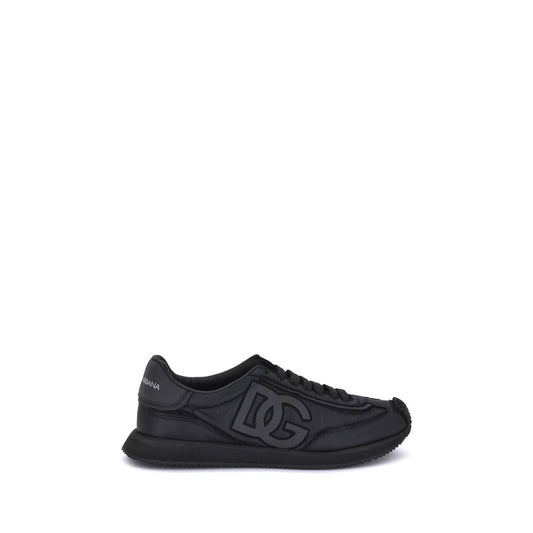 Dolce & Gabbana Black Fabric Athletic Sneakers