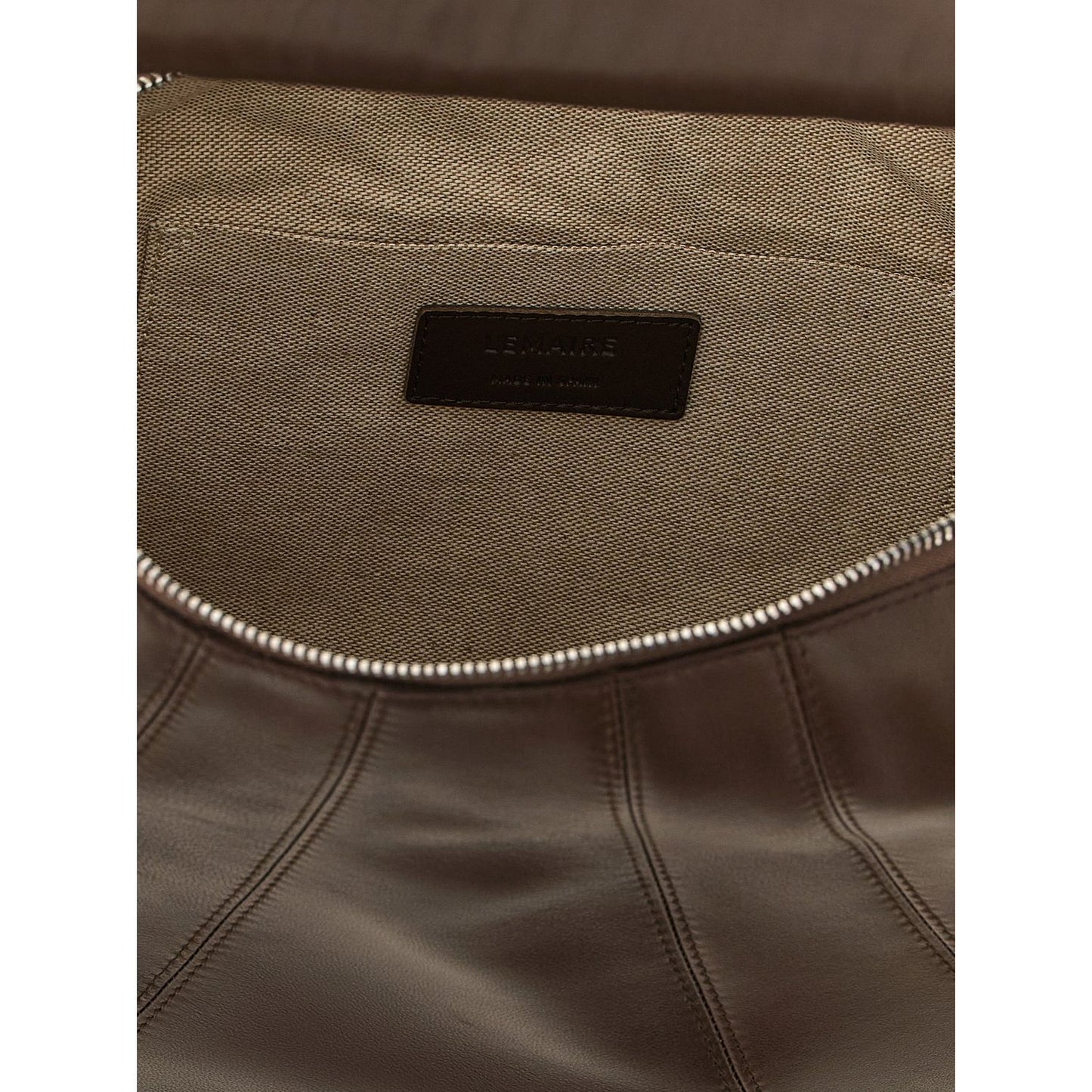 Lemaire Brown Lamb Leather Shoulder Bag