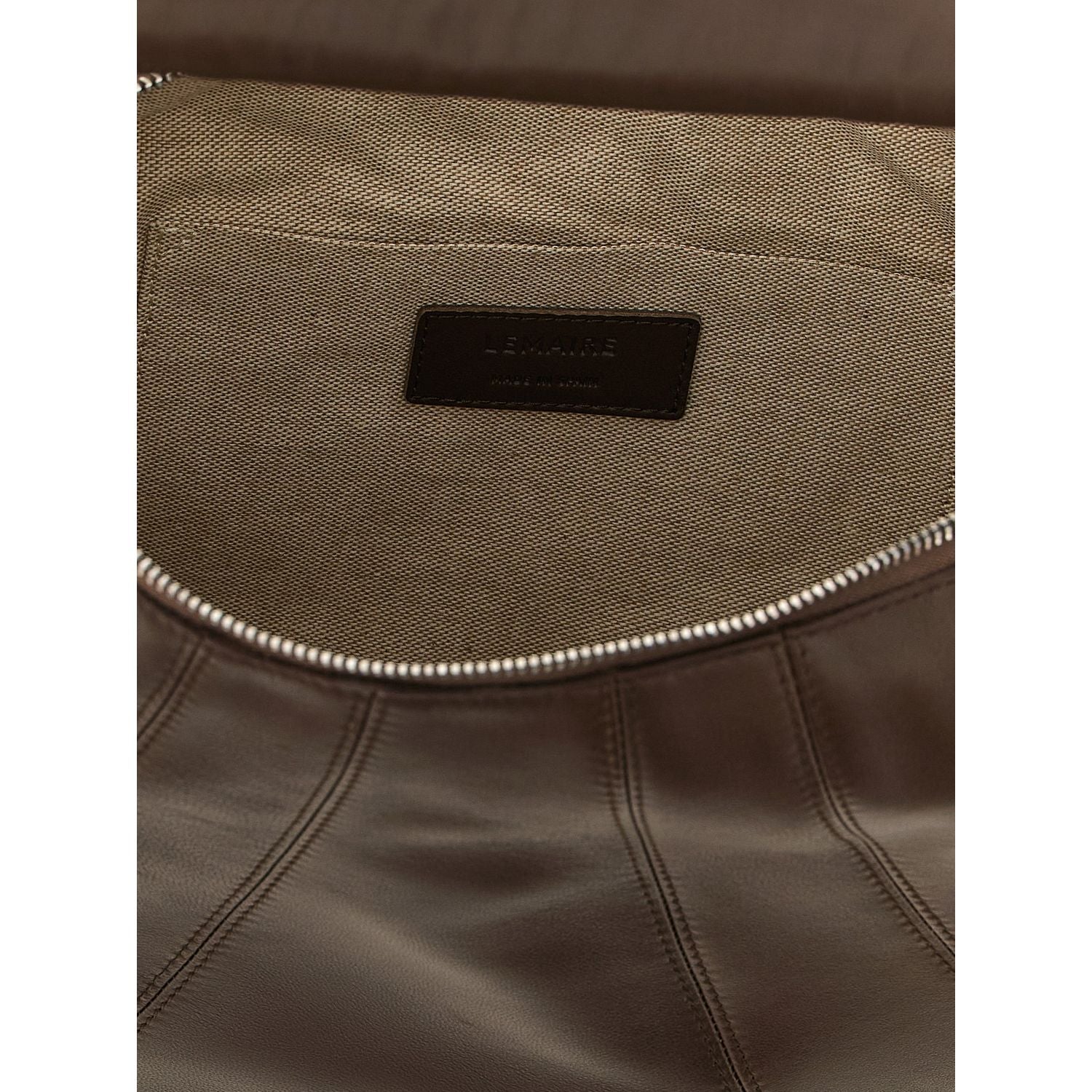 Lemaire Brown Lamb Leather Shoulder Bag