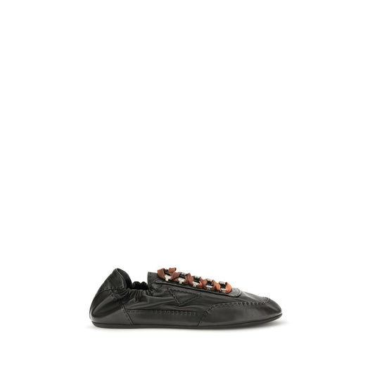 Prada Black Lamb Ovis Aries Athletic Sneakers