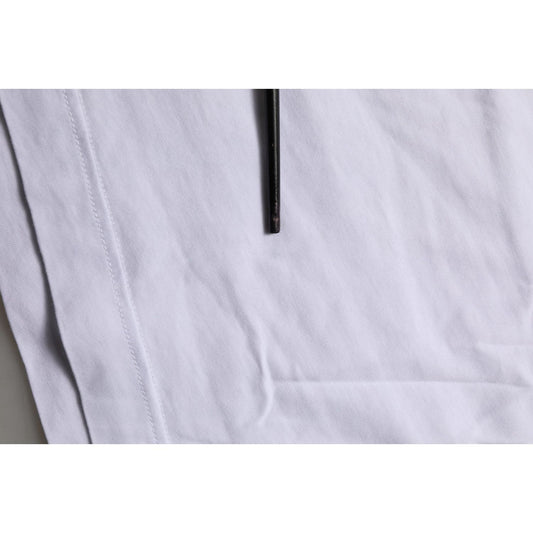 Dolce & Gabbana White Cotton Gold DG Logo Crew Neck T-shirt