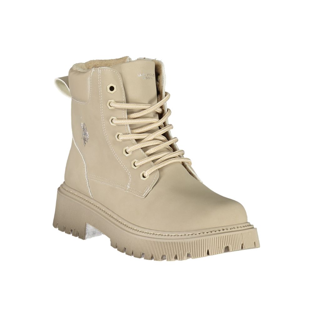 U.S. POLO ASSN. Beige Polyurethane Women Boot