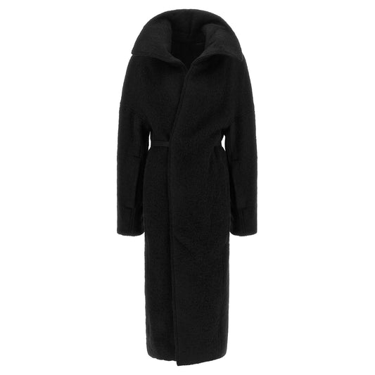 Rick Owens Black Marabou Coat