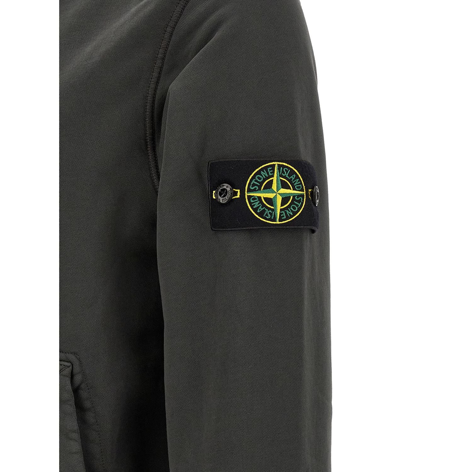 Stone Island Gray Cotton Sweatshirt