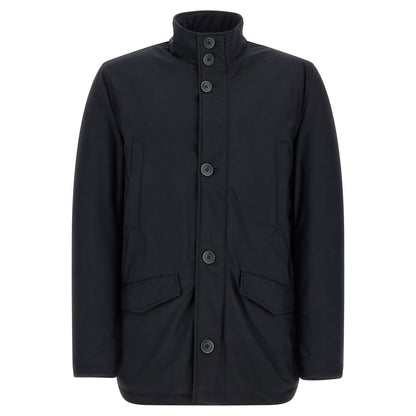 Herno Blue Polyamide Full-Length Jacket