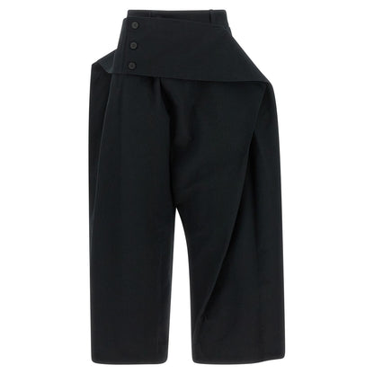 Issey Miyake Black Polyester Casual Pants