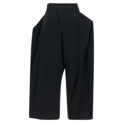 Issey Miyake Black Polyester Casual Pants