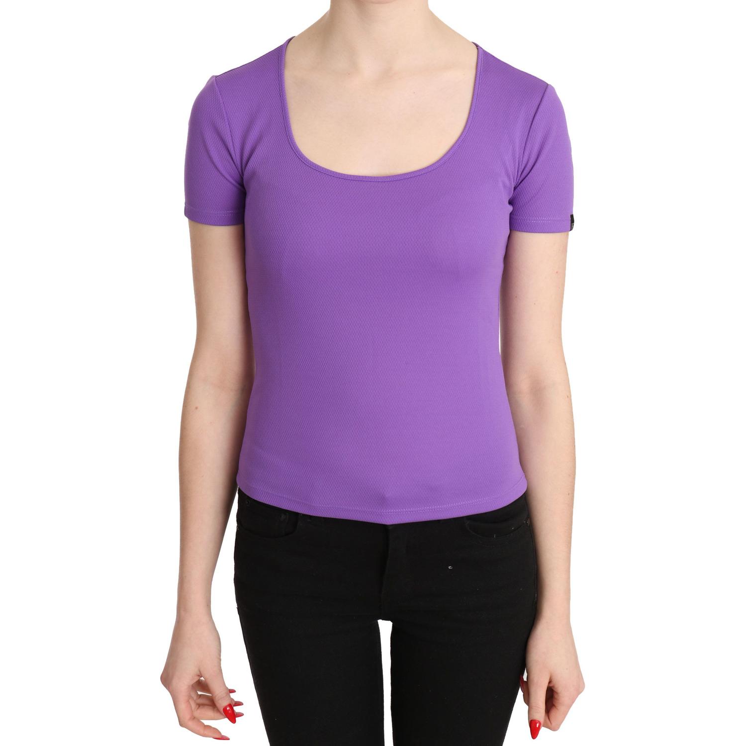 GF Ferre Purple 100% Polyester Short Sleeve Top  Blouse