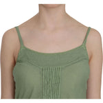 PINK MEMORIES Emerald Silk Spaghetti Strap Tank Top PINK MEMORIES Rosy Brown