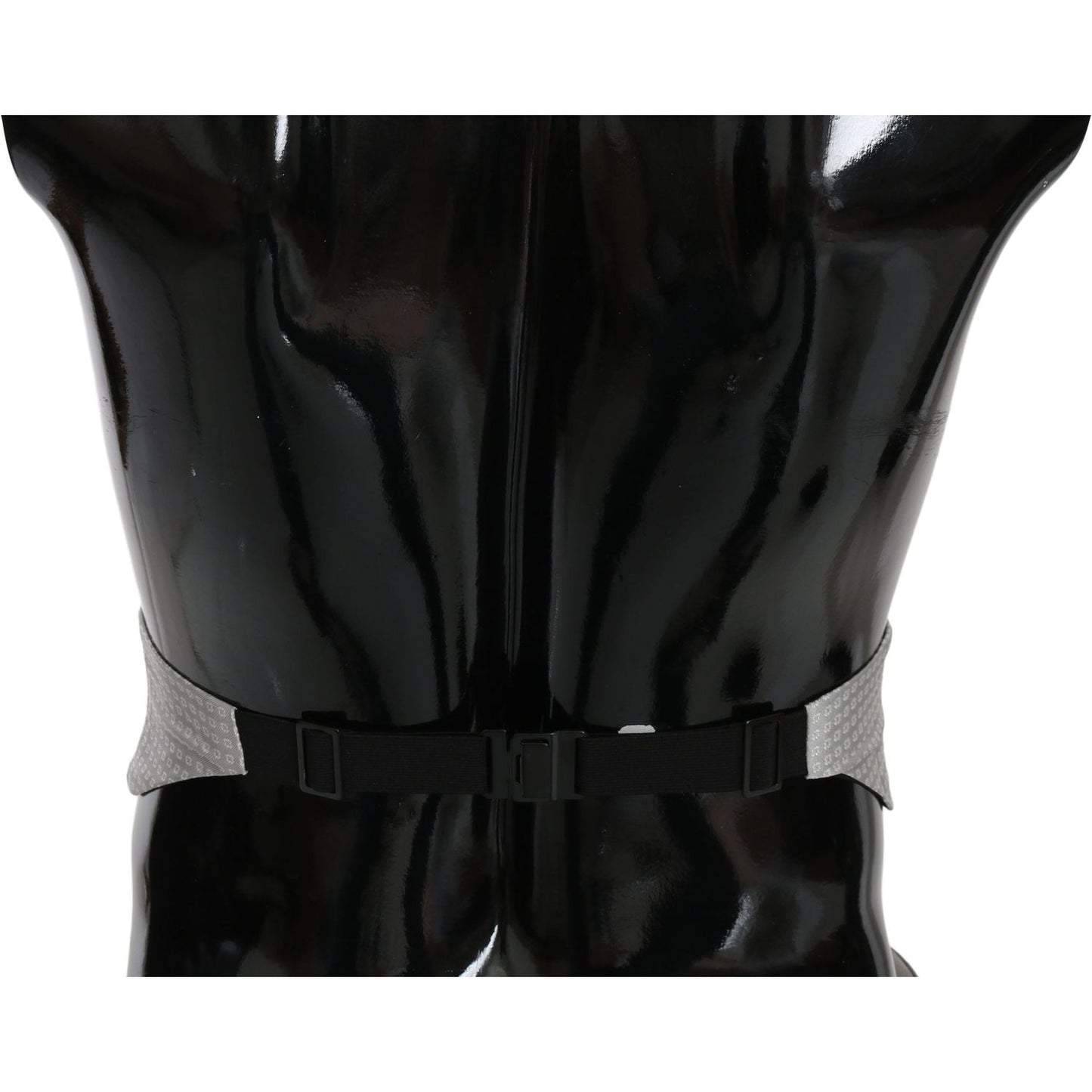 Dolce & Gabbana Gray Patterned Waist Belt Silk Cummerbund